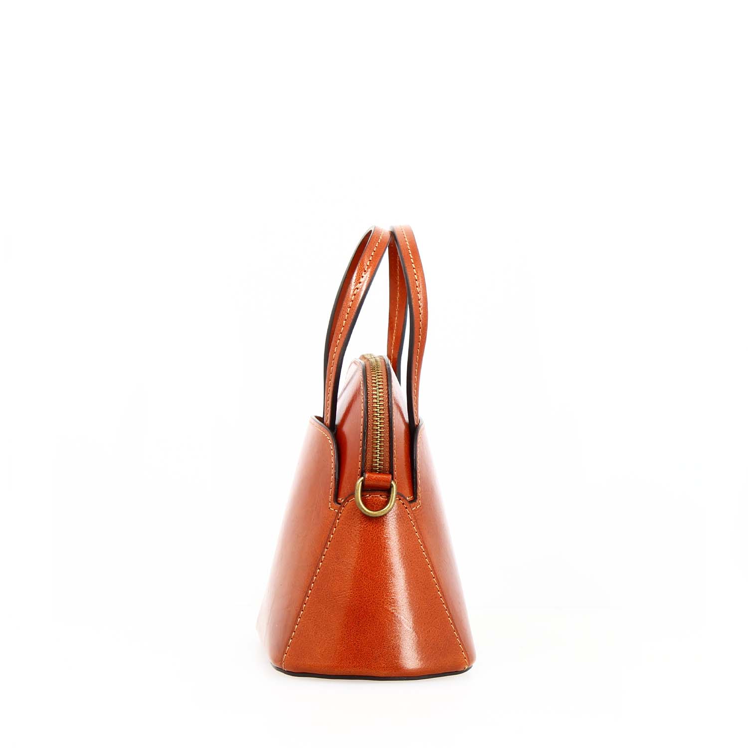 Leonardo Shoes Livia Borsa Donna Pelle Arancione Cupola 2in1