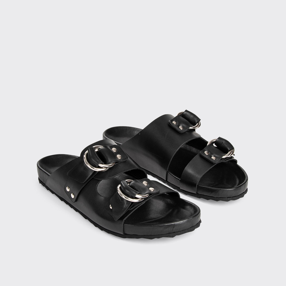 Pierre Hardy Beach Rider Flat Mule mules uomo nero pelle