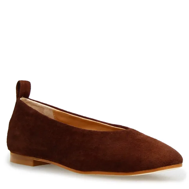 Leonardo Venere ballerine donna camoscio marrone