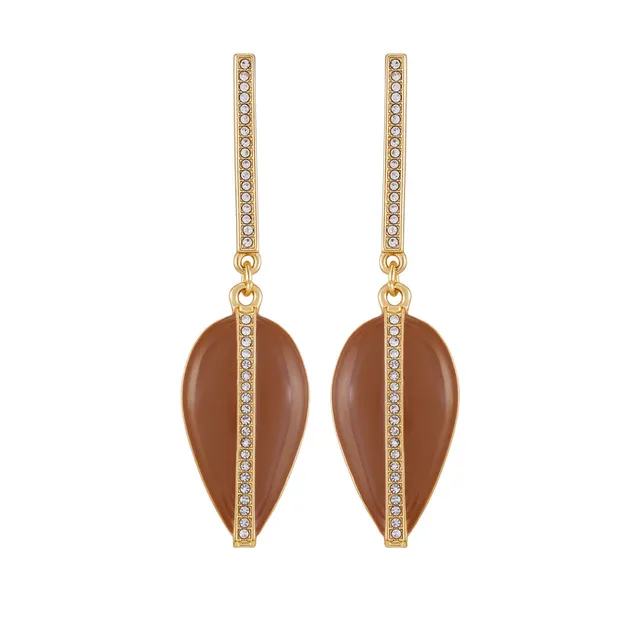 Vince Camuto Orecchini Goccia Tono Oro Marrone
