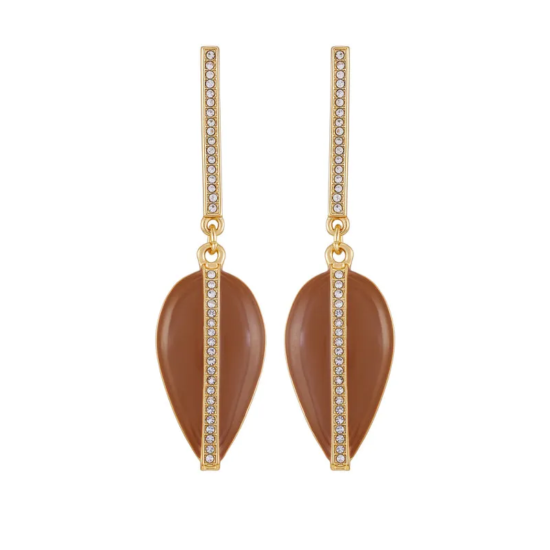 Vince Camuto Orecchini Goccia Tono Oro Marrone