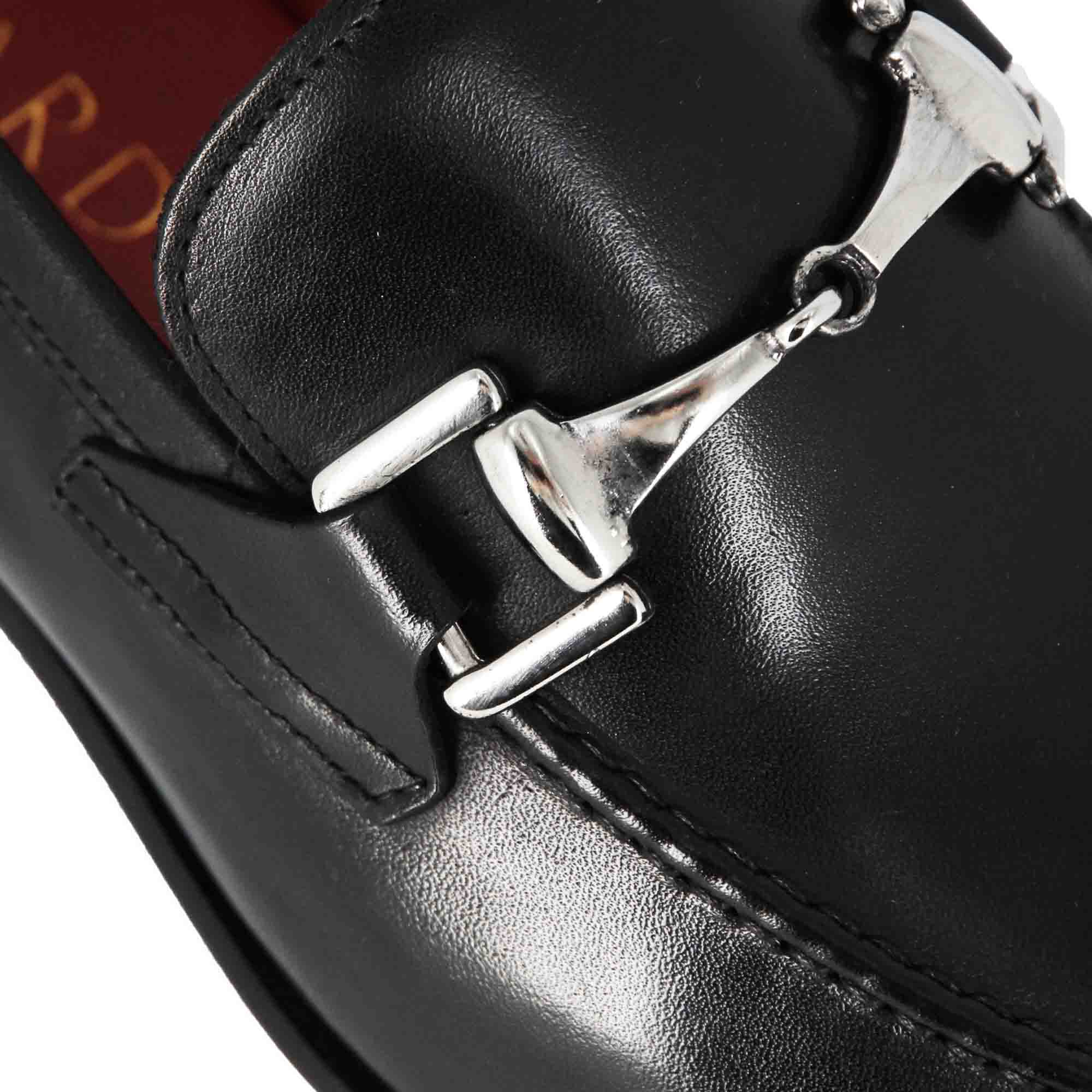 Leonardo Shoes Mocassini Uomo pelle nero morsetto