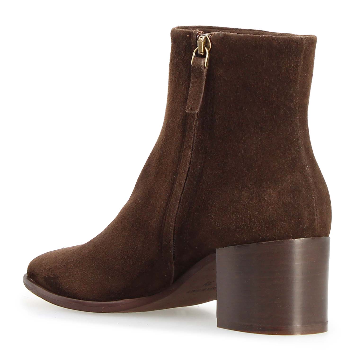 Leonardo Shoes Circe stivaletti donna camoscio marrone