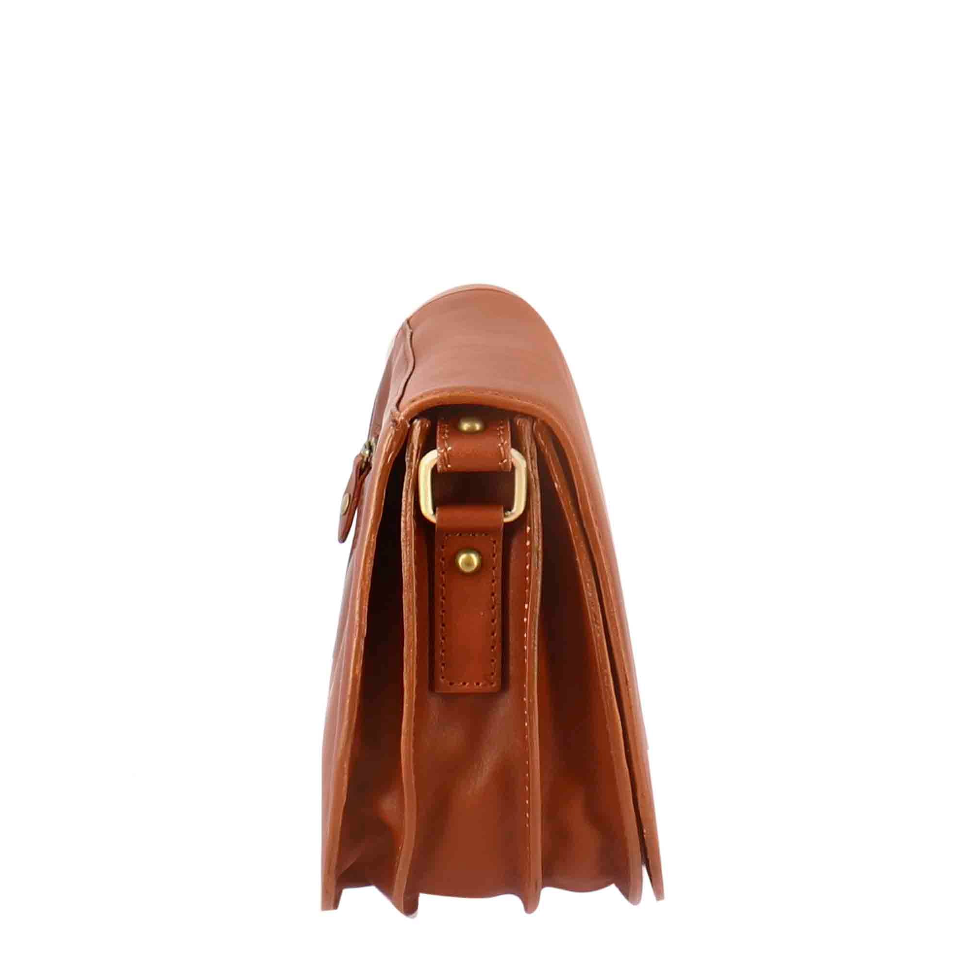 Leonardo Essential borsa tracolla pelle marrone