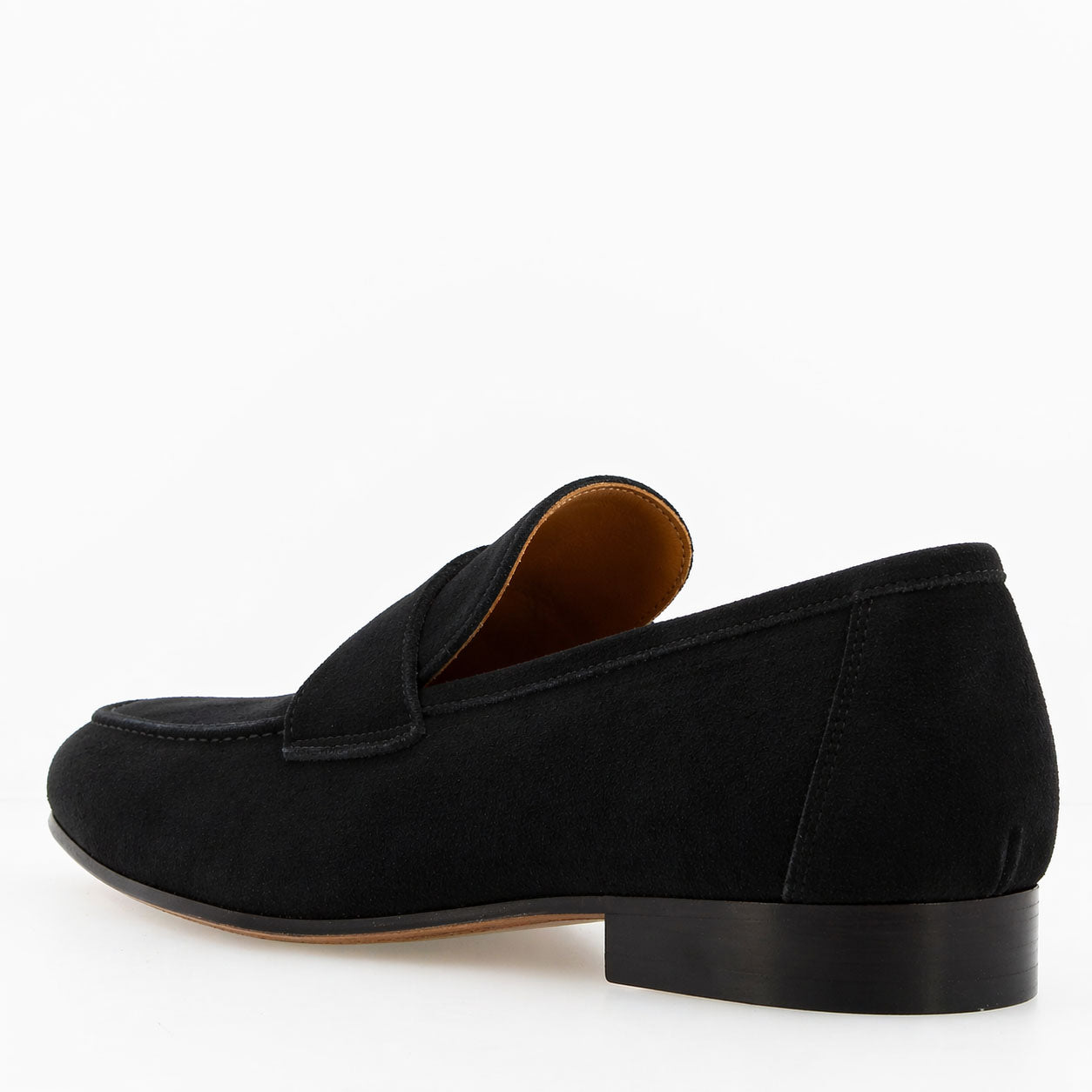 Leonardo Shoes Manfredo Mocassino Uomo Camoscio Nero