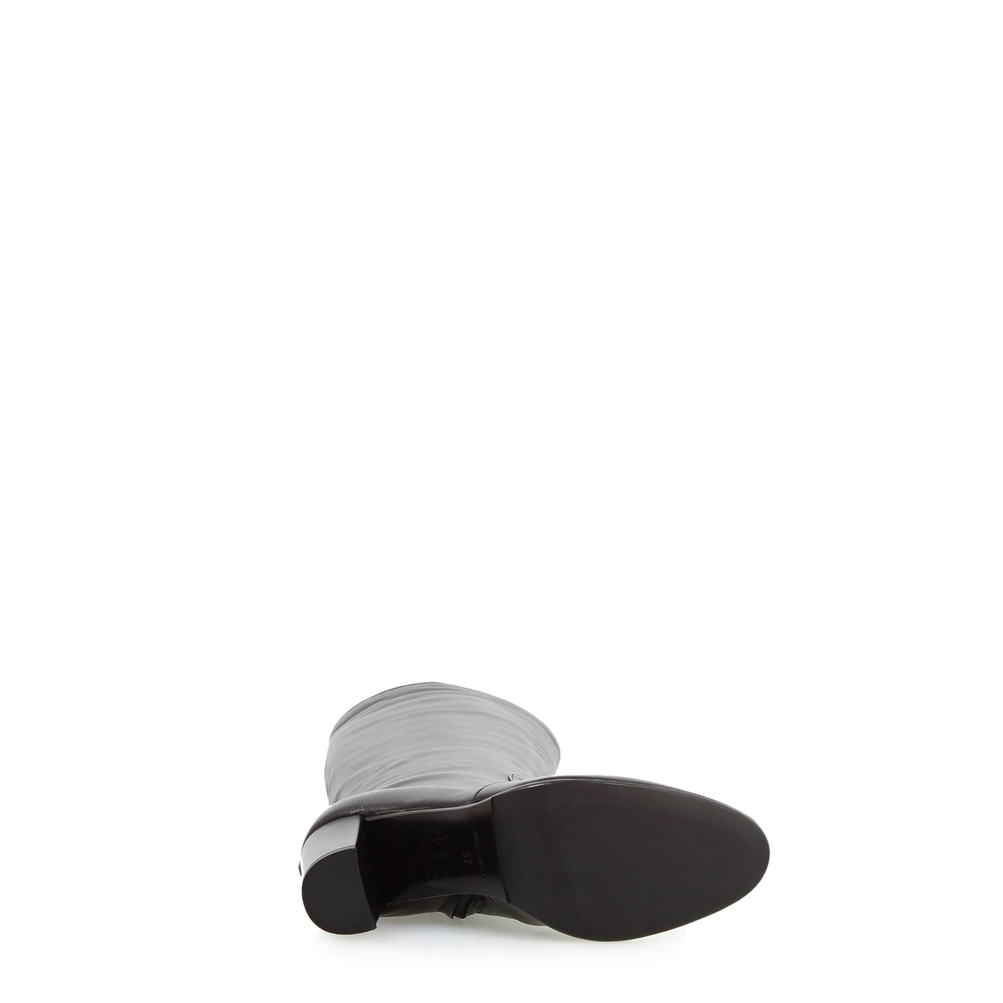Leonardo Shoes Signoria Stivale Nero Tacco Alto 8 cm Pelle