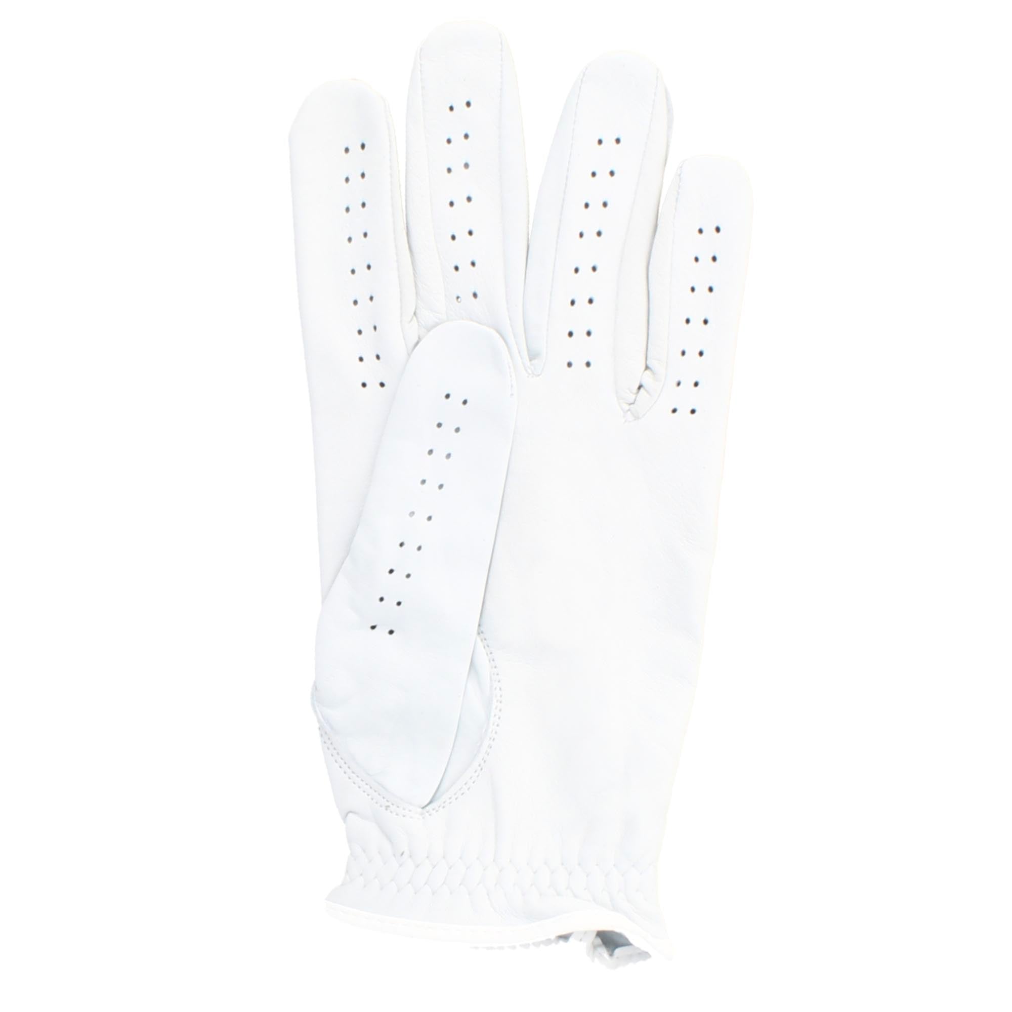 Leonardo Shoes guanti golf vera pelle bianco