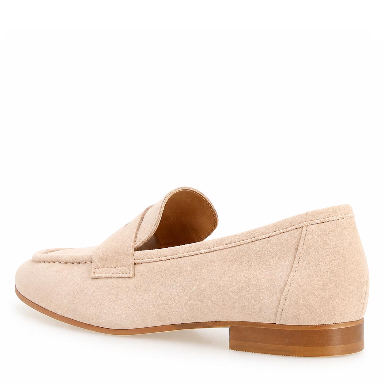 Leonardo Brenta mocassino camoscio rosa nude slip-on