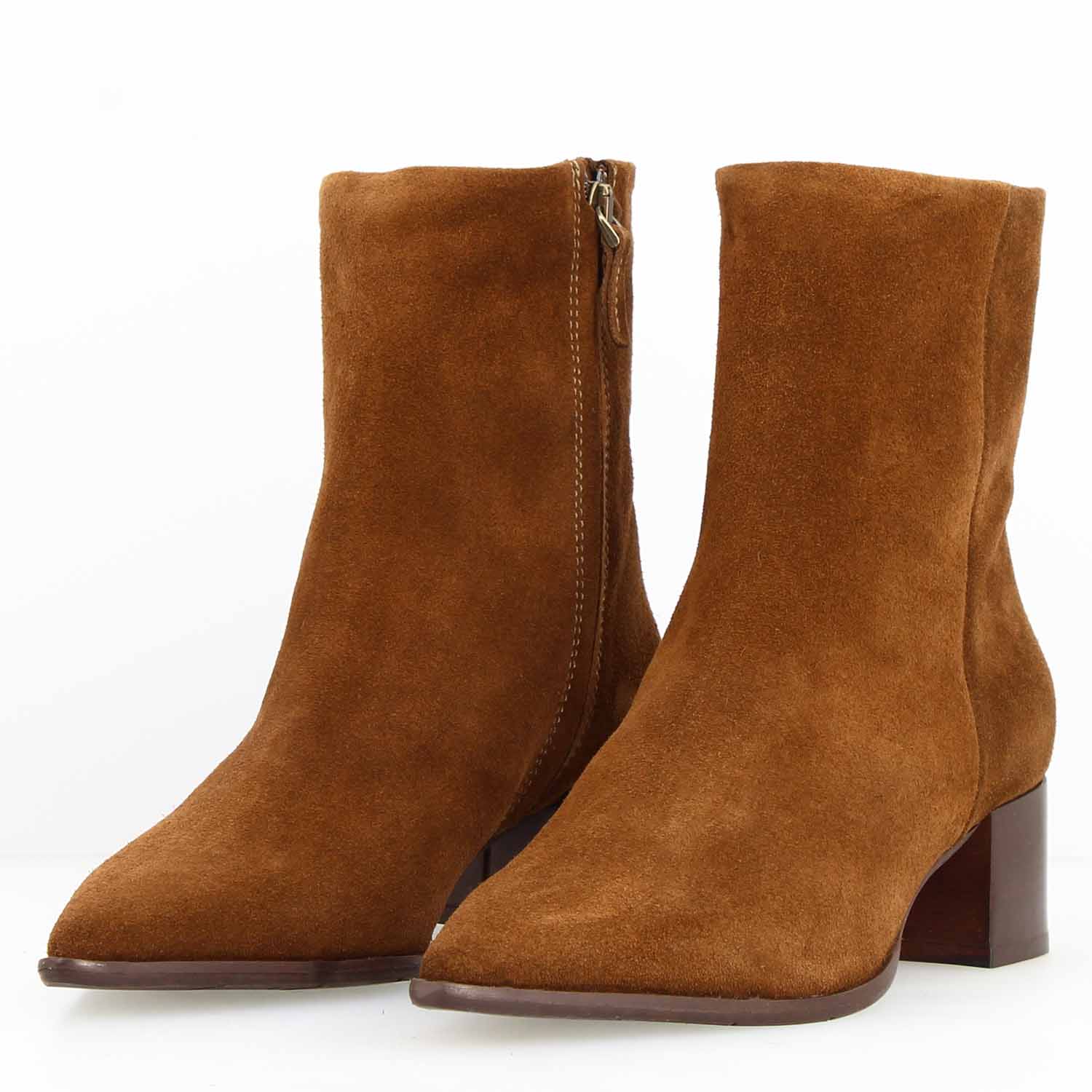 Leonardo Shoes Sibilla Stivaletti Donna marrone camoscio