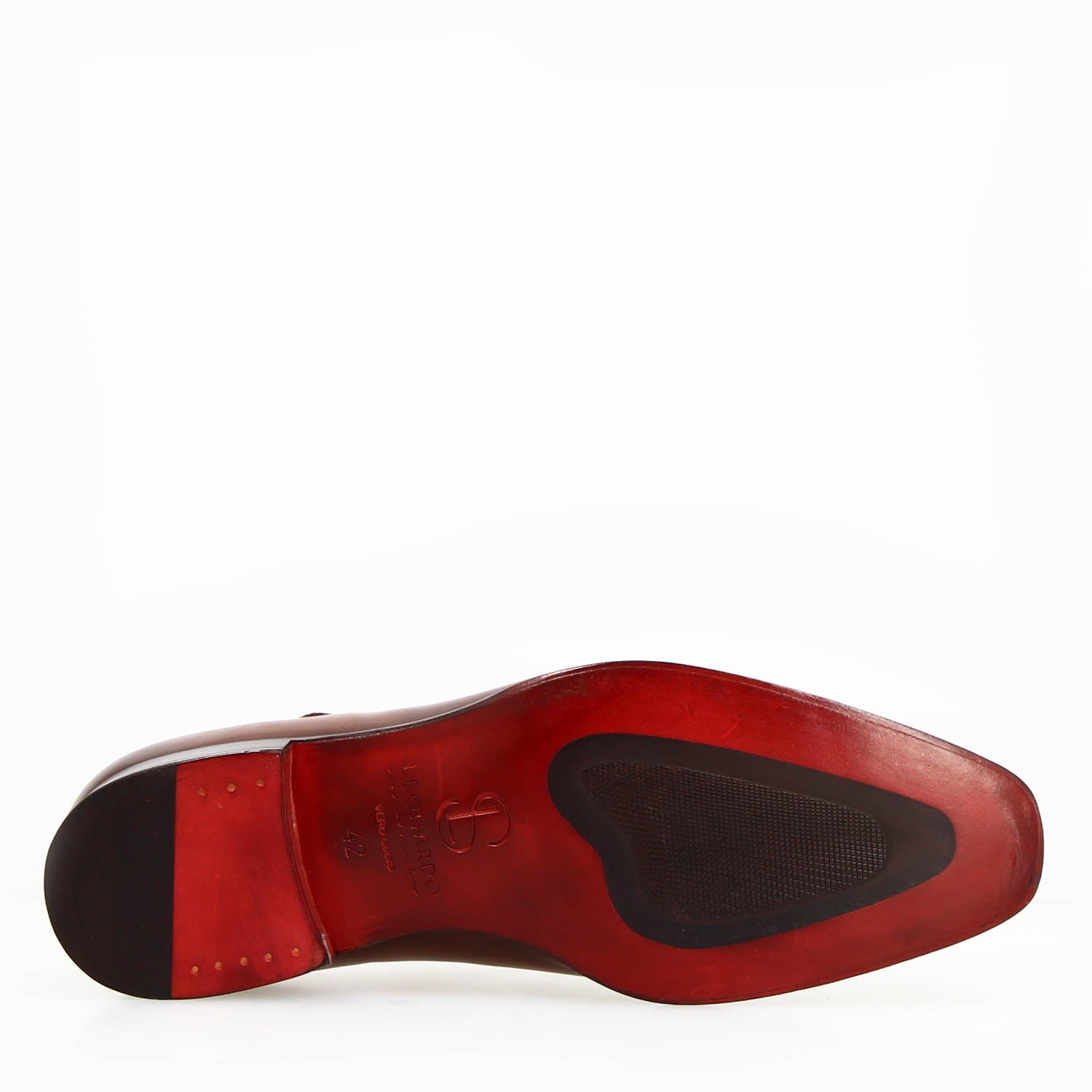 Leonardo Shoes Appiano Francesine Uomo Marrone Pelle Fibbia