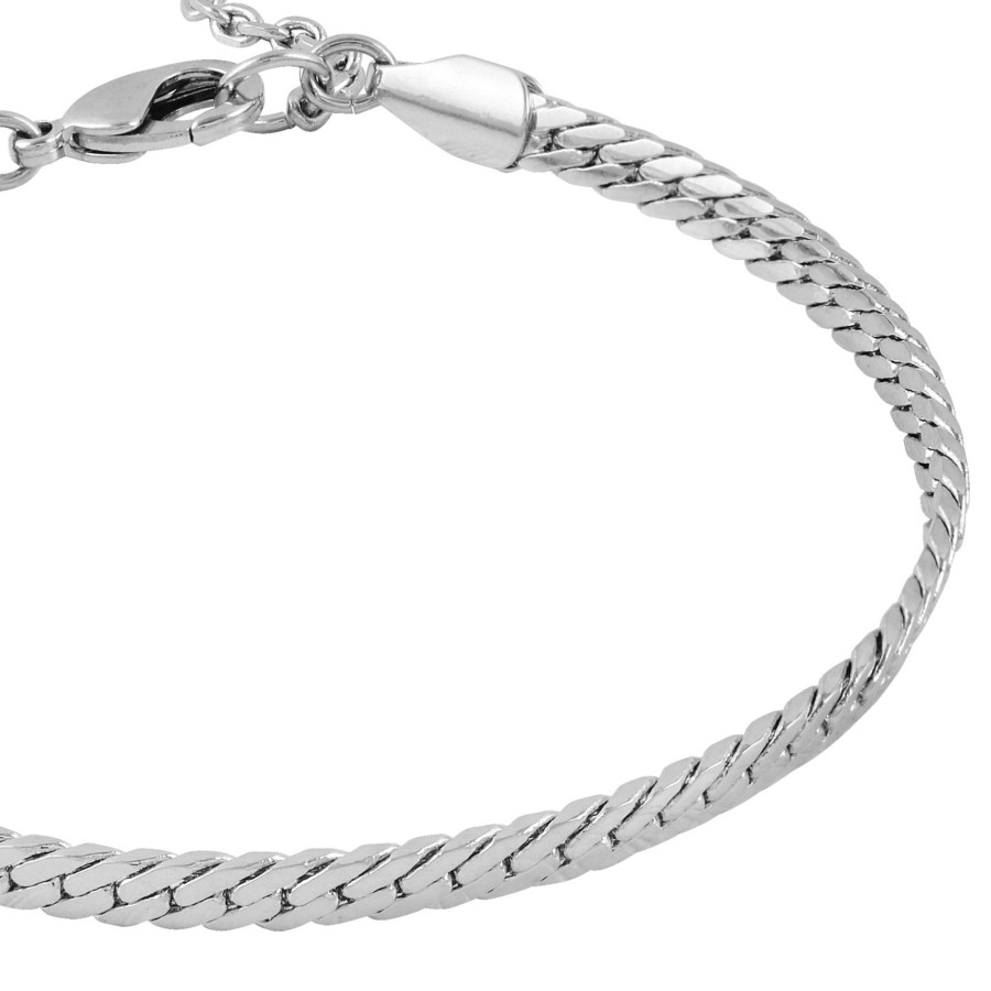 Vince Camuto Brilliant Line Bracciale Serpente Argento