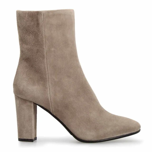 Leonardo Vesper C stivaletto donna camoscio grigio tacco alto