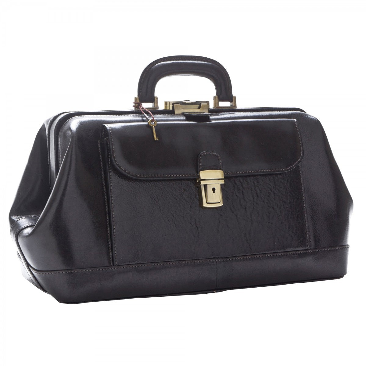 Leonardo Shoes Borse Uomo doctor bag marrone pelle