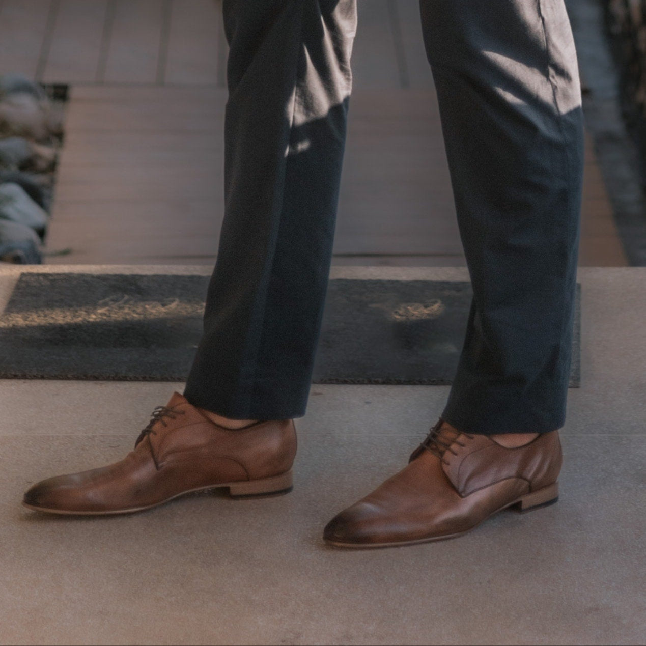 Ace Marks Oliver Cuoio Buffalo Scarpe Derby Marroni Pieghevoli