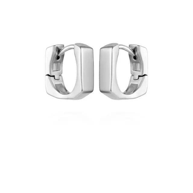 Vince Camuto Earrings Orecchini Cerchio Rettangolari Argento