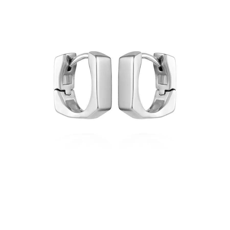 Vince Camuto Earrings Orecchini Cerchio Rettangolari Argento