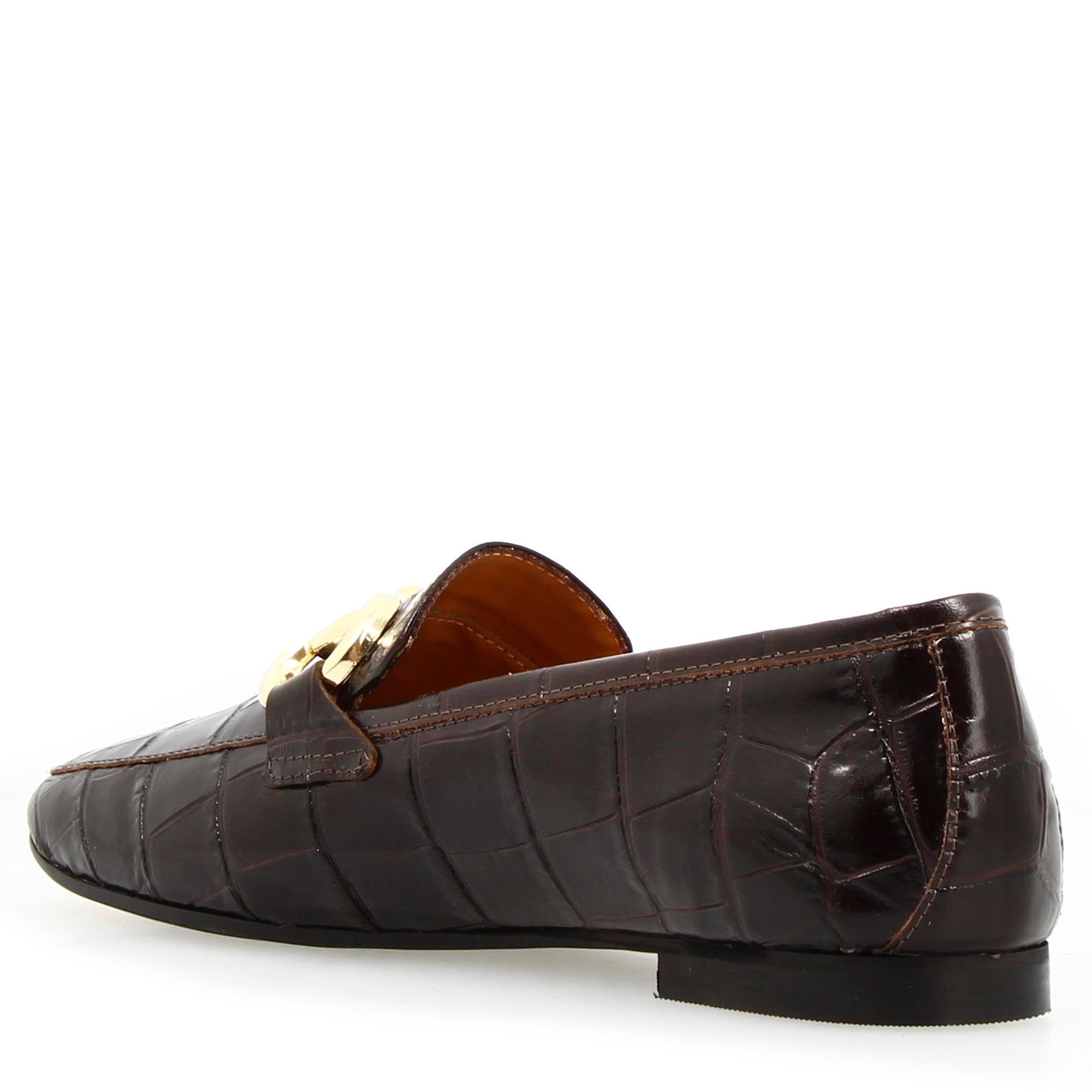 Leonardo Shoes Artemide mocassini donna pelle marrone cocco