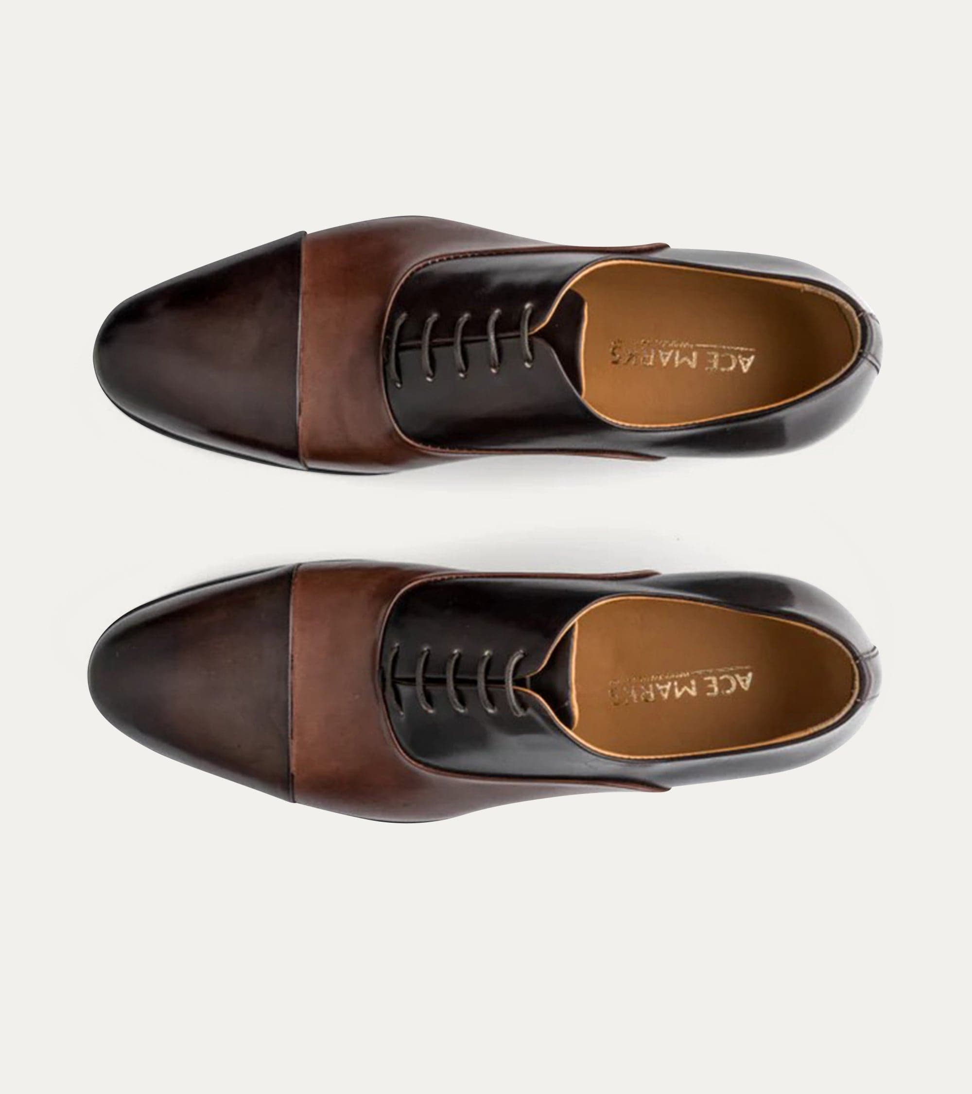 Ace Marks Griffin Brown Antique Scarpe Oxford Marroni Pelle