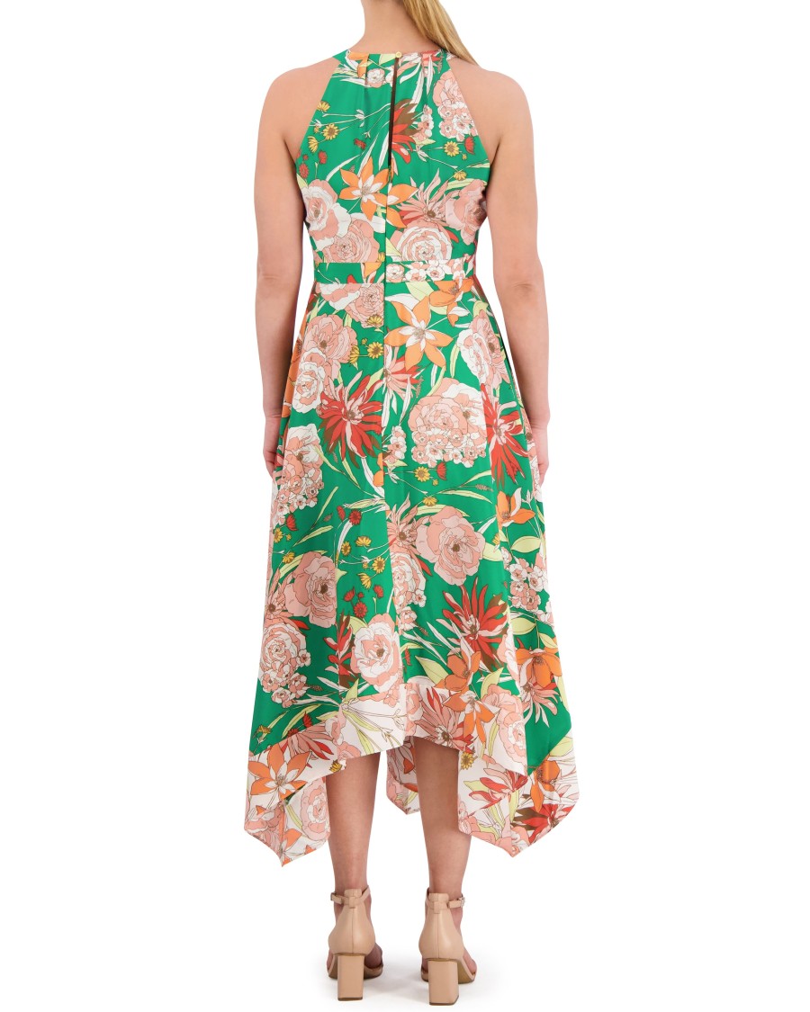 Vince Camuto Abito Floreale Orlo Fazzoletto Halter