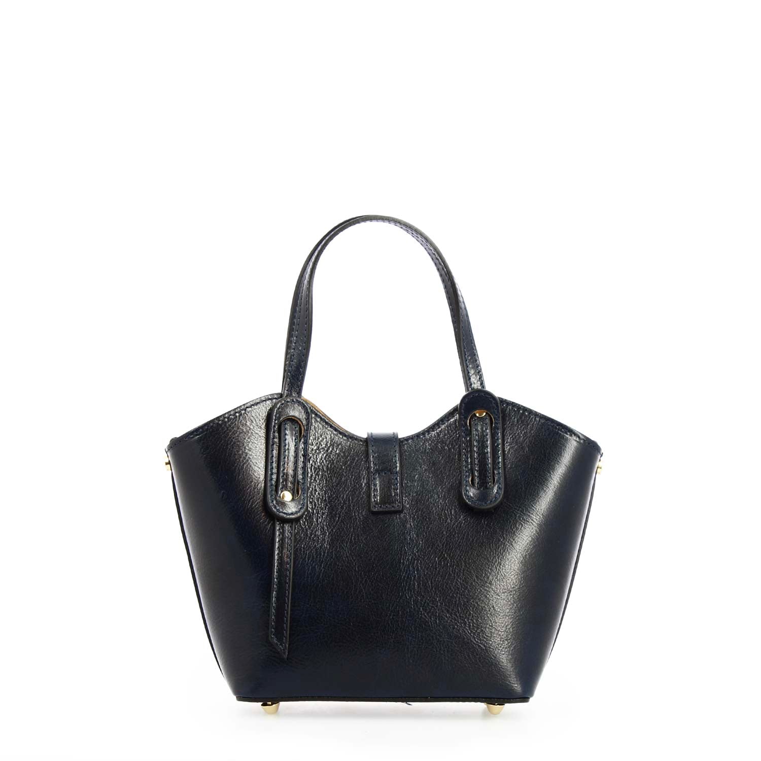 Leonardo Shoes Lisa borsa mano pelle nera tracolla 26,5 cm
