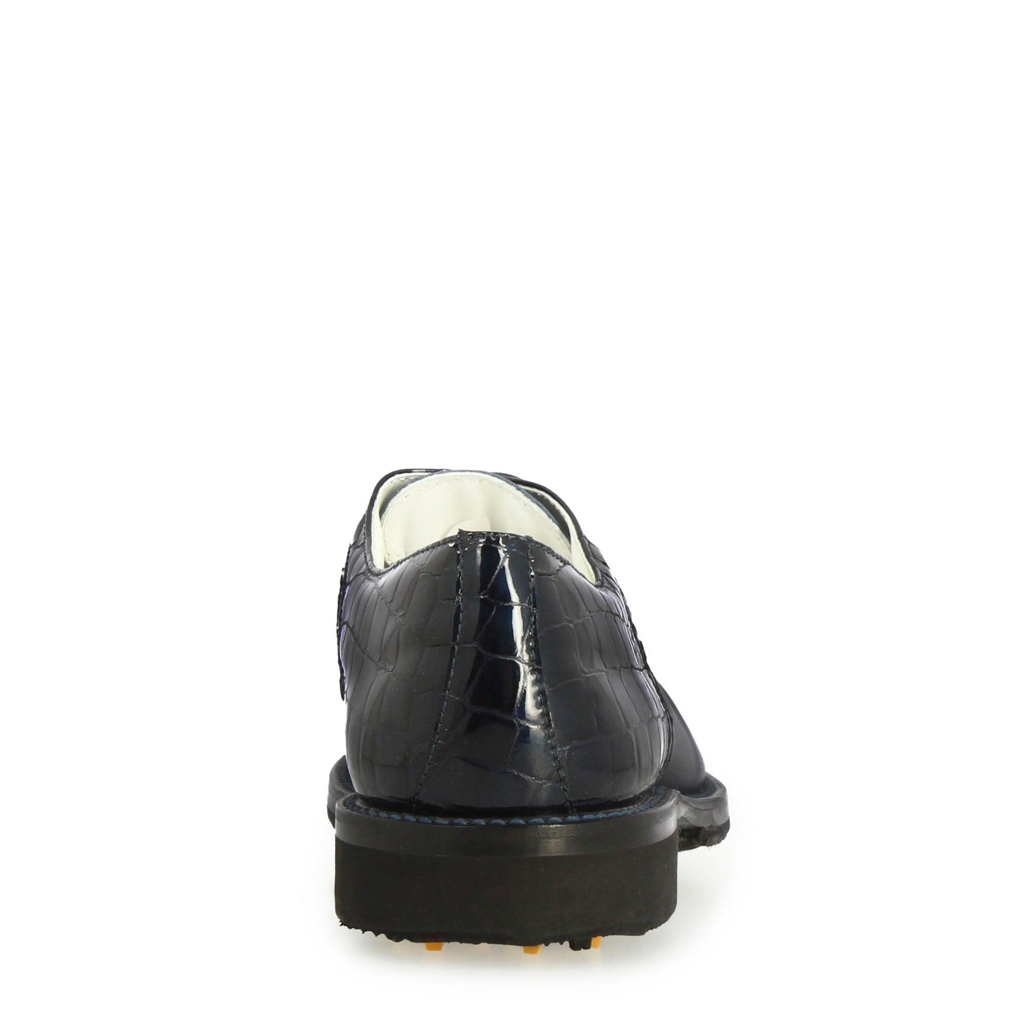 Leonardo Shoes Golf Calzature Pelle Blu Scuro Tacchetti