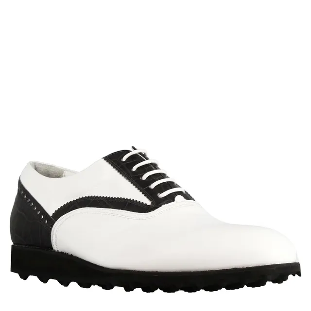 Leonardo Golf Calzature scarpa golf pelle bianco nero