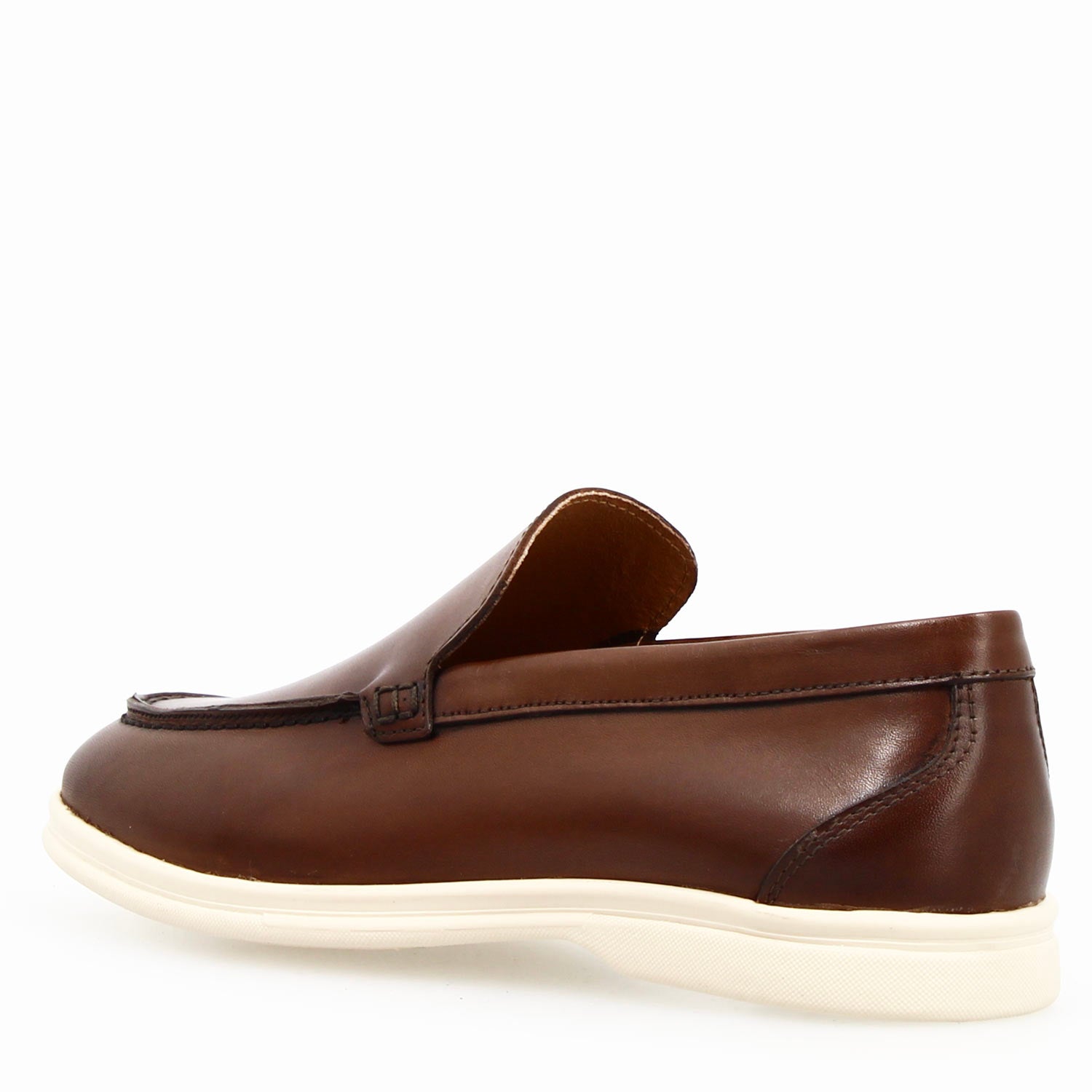 Leonardo Shoes Elite mocassini uomo pelle marrone cuoio