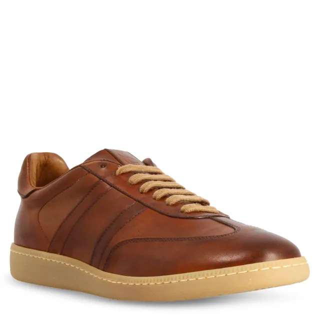 Leonardo Shoes Sneakers Uomo Bizantino Marrone pelle lacci