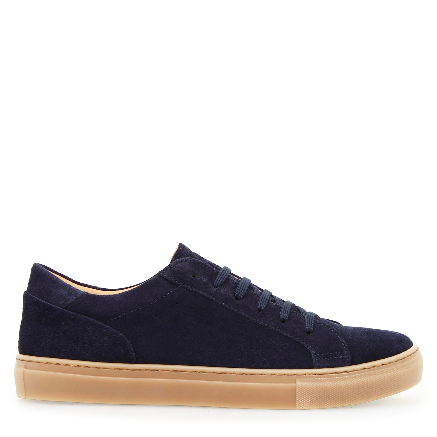 Leonardo Shoes Pitagora Sneakers Uomo Blu Camoscio