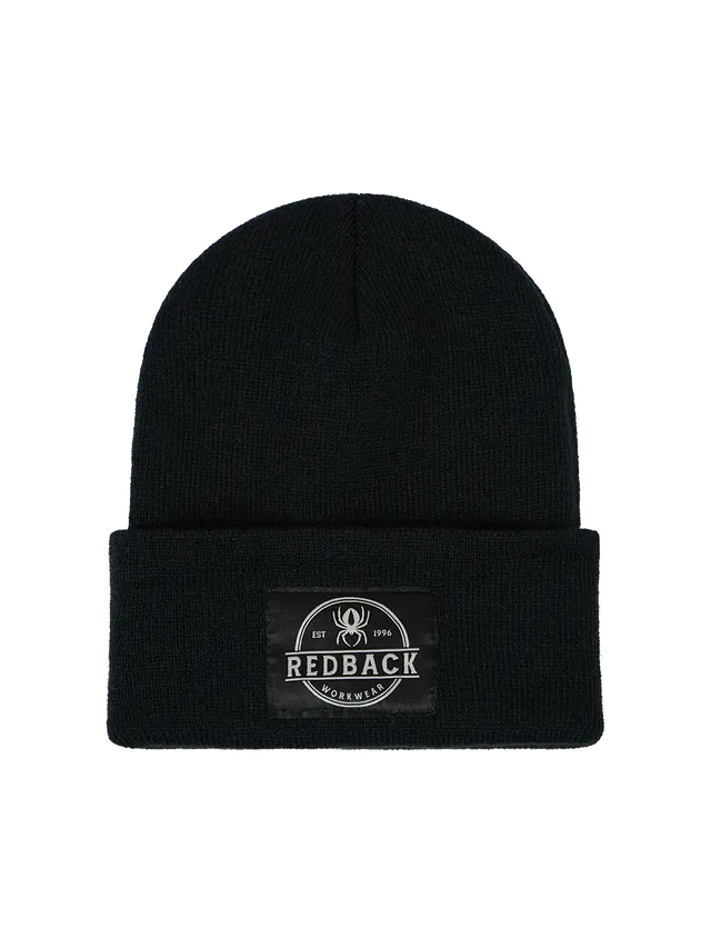 Redback Beanies Cuffed Knit Berretto Nero acrilico caldo