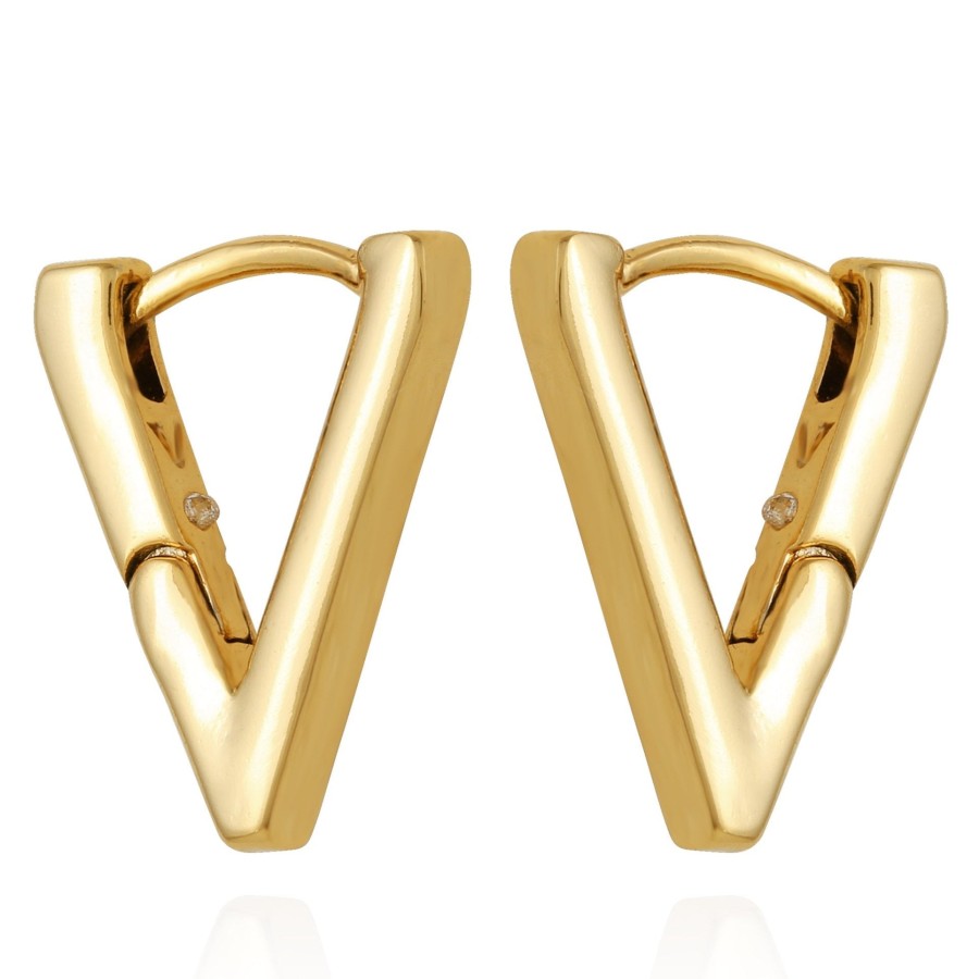 Vince Camuto Huggie V Orecchini a Cerchio Minimal Eleganti