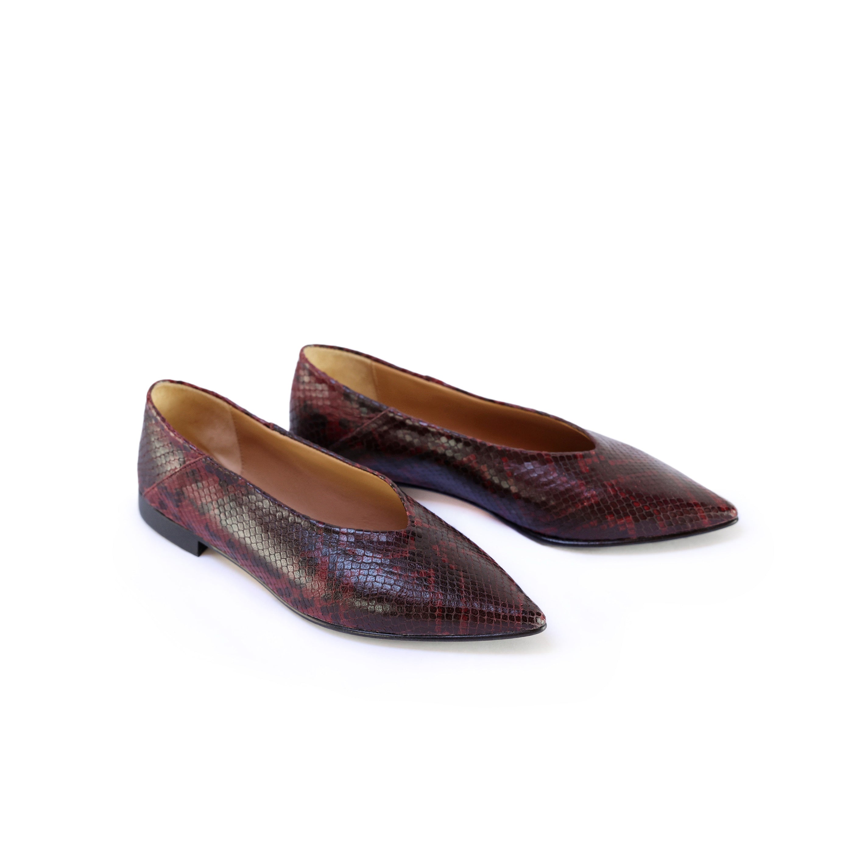 Ton Goût Nany Ballerina Donna Serpente Bordeaux