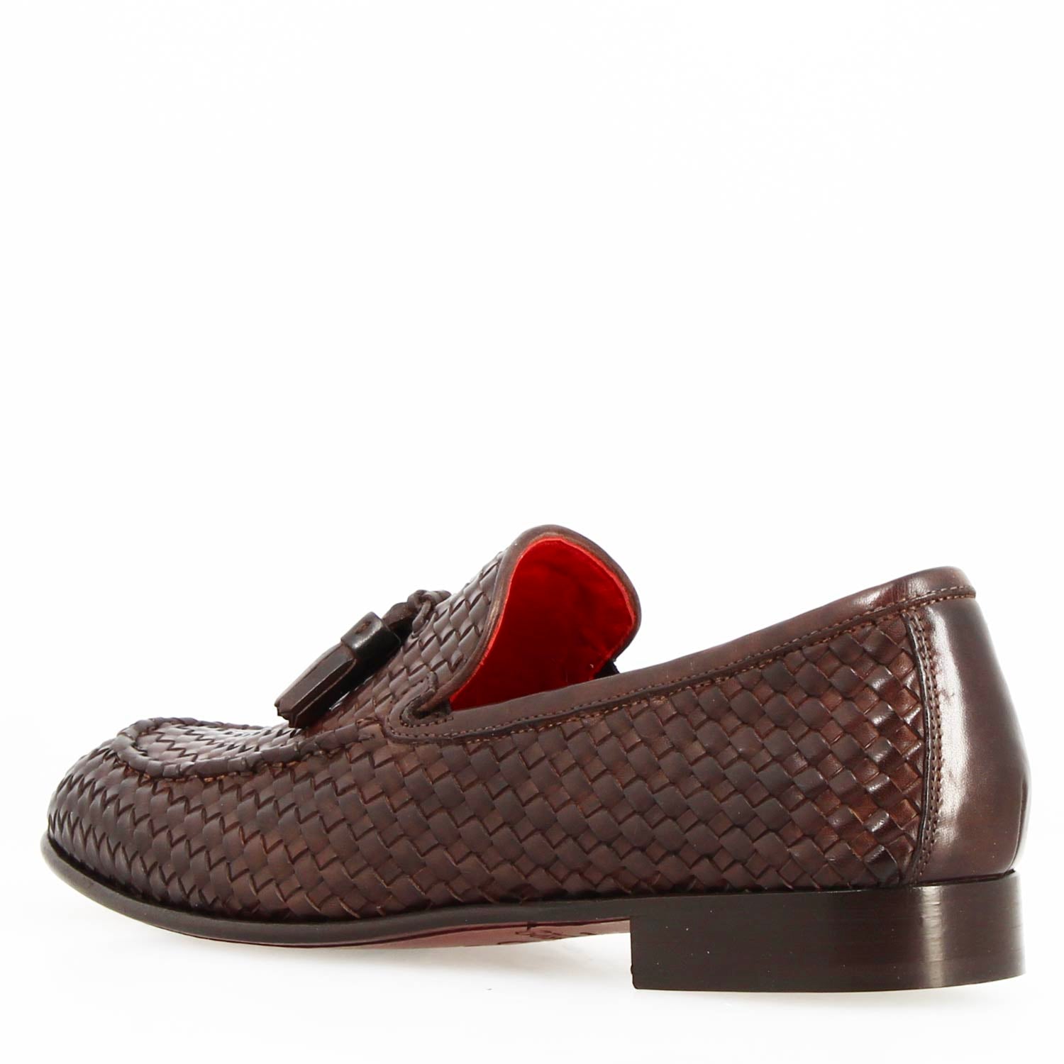 Leonardo Shoes Novello mocassino uomo pelle moro nappine