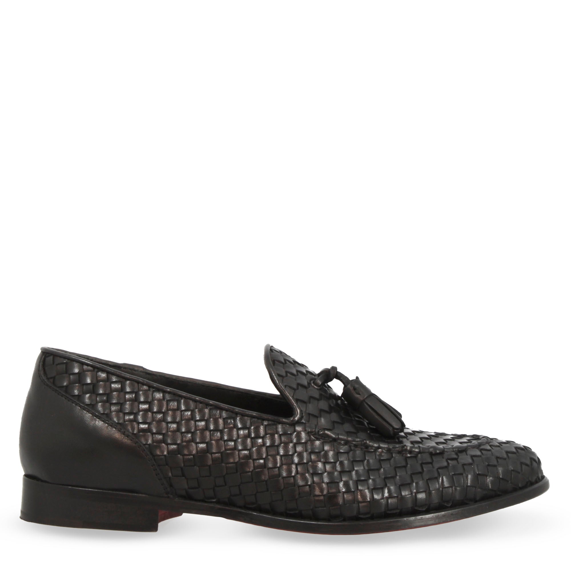 Leonardo Shoes Novella mocassini donna pelle nero nappine