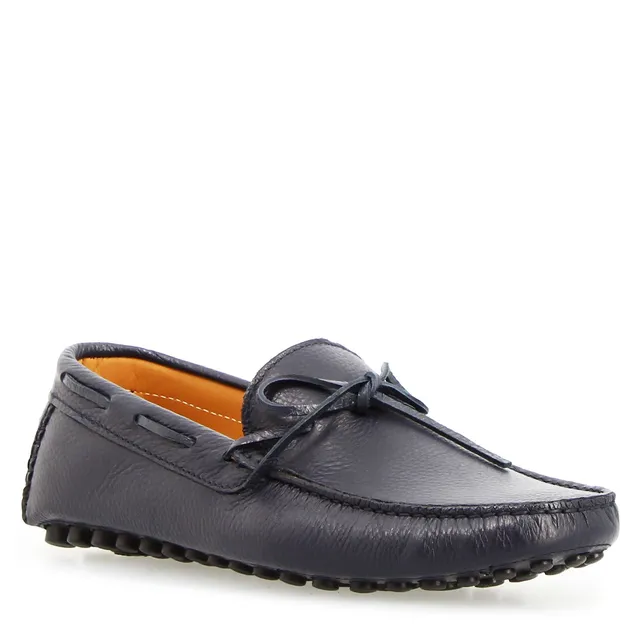 Leonardo Shoes Mocassini Uomo Dario driver pelle blu