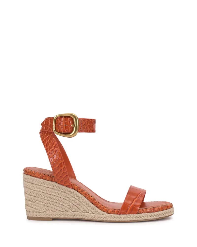 Vince Camuto Fainel Sandalo Zeppa Espadrille Fibbia Donna