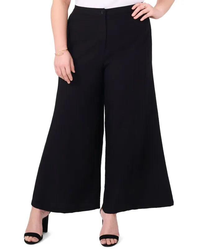 Vince Camuto Bottoms Pantaloni Gamba Larga Vita Elastica