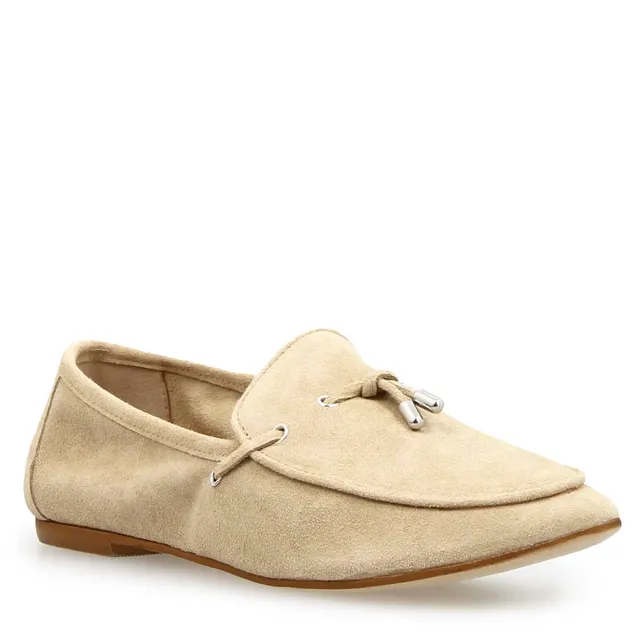 Leonardo Shoes Arsilia mocassini donna camoscio beige sfoderati