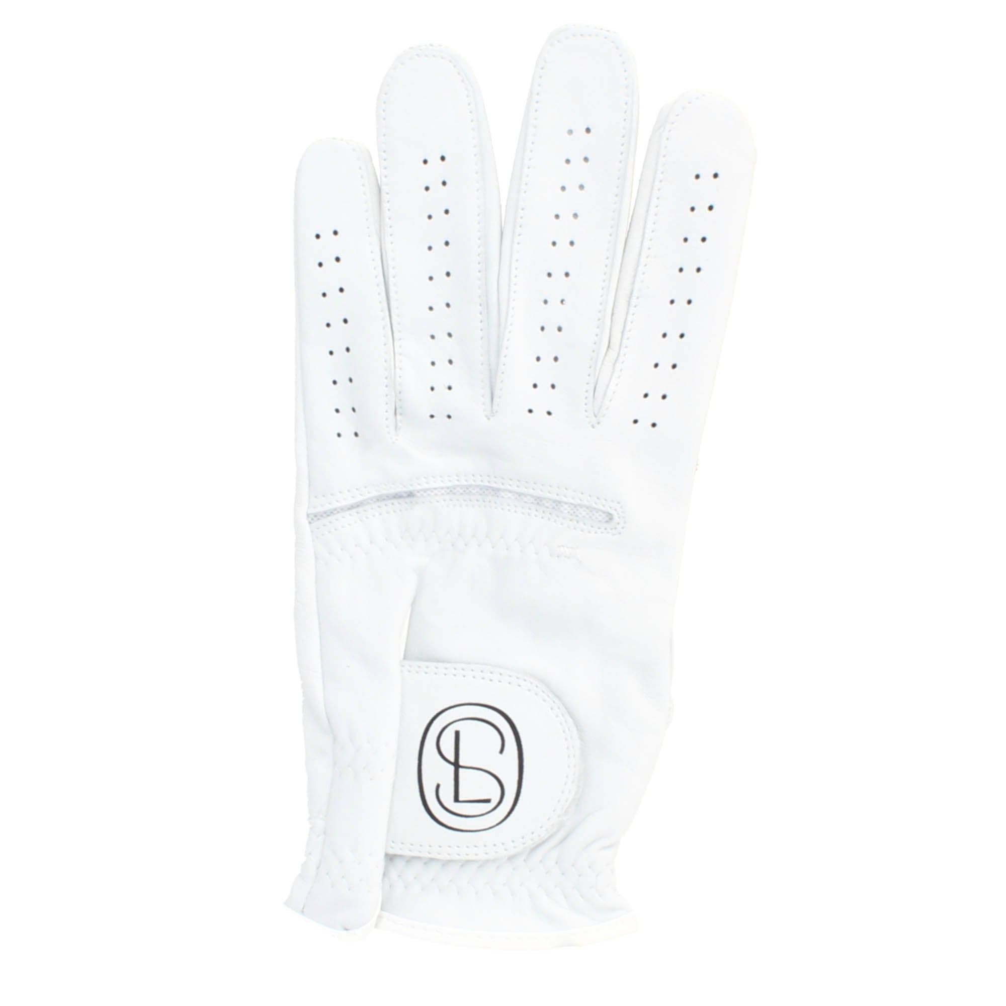 Leonardo Shoes guanti golf vera pelle bianco