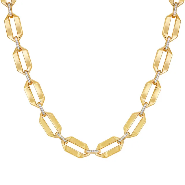 Vince Camuto Collana Maglie Oro Cristalli Oversize