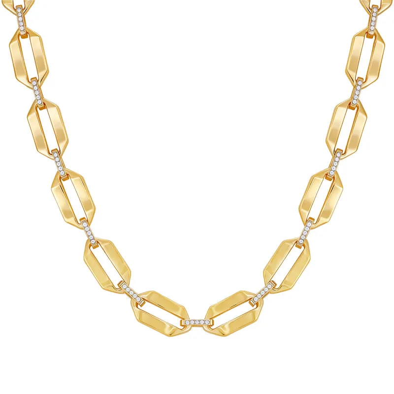 Vince Camuto Collana Maglie Oro Cristalli Oversize