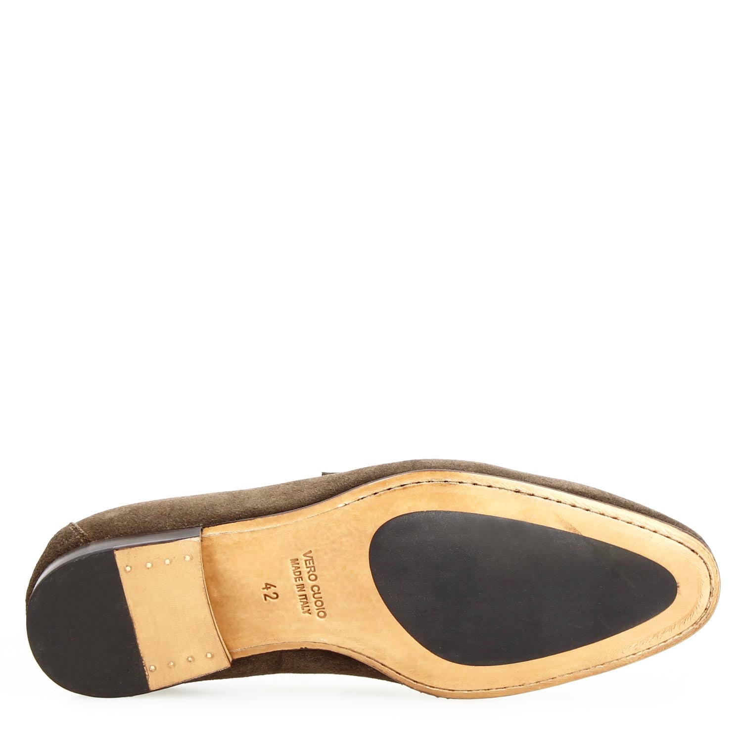 Leonardo Shoes Mocassini Uomo Manfredo camoscio marrone scuro