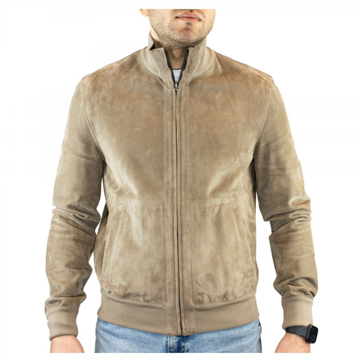 Leonardo Shoes BF-20 giacca pelle uomo reversibile taupe