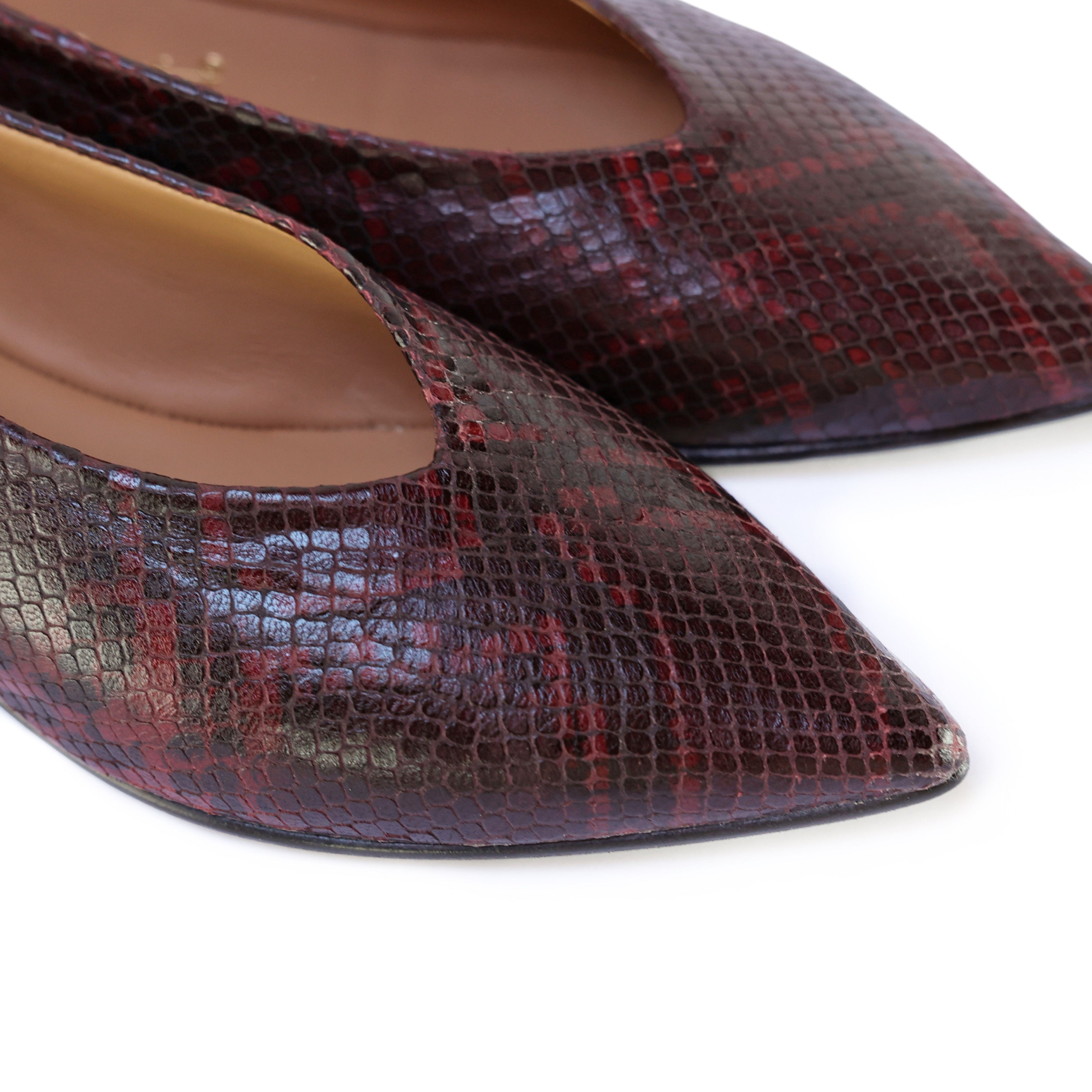 Ton Goût Nany Ballerina Donna Serpente Bordeaux