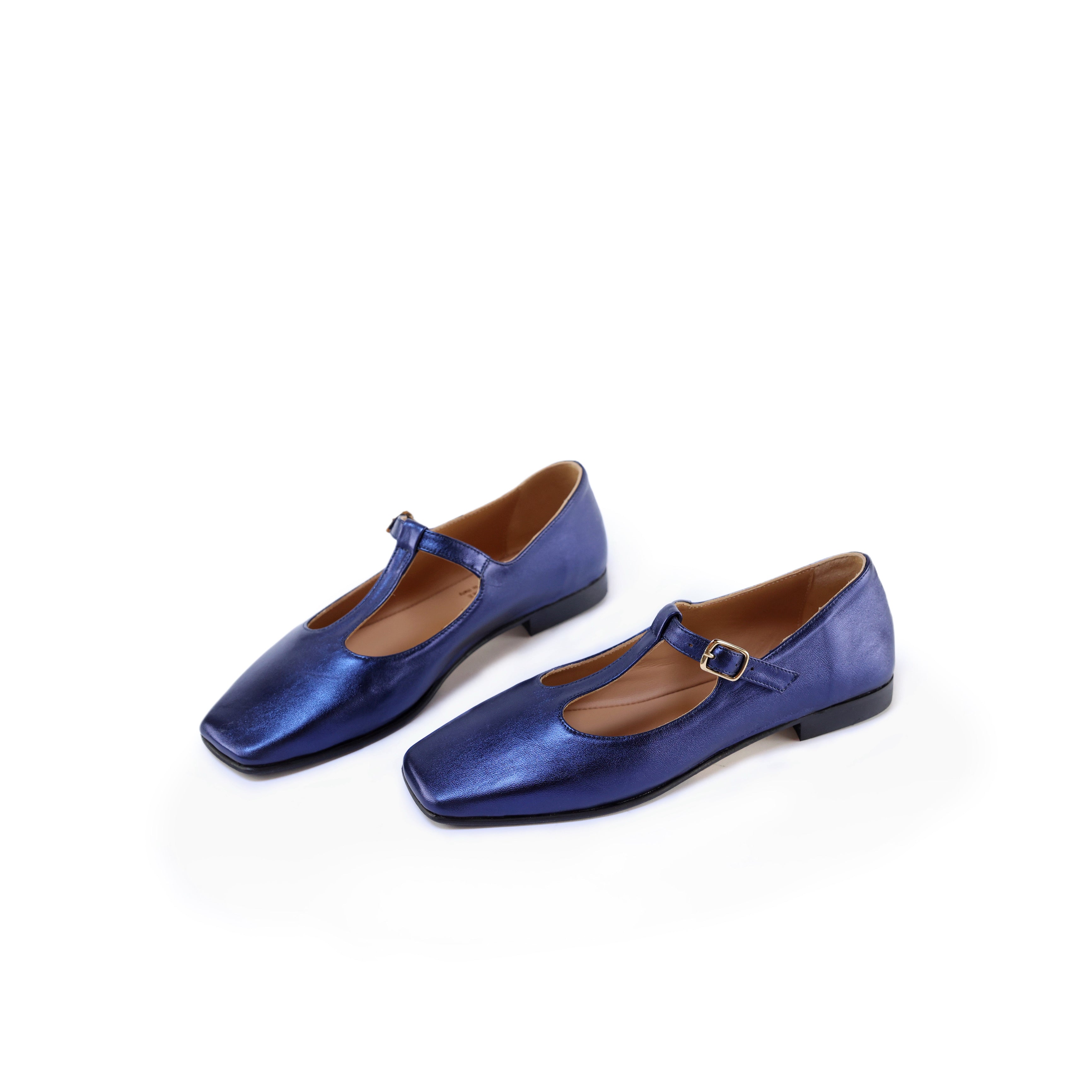 Ton Goût Paris ballerine donna blu midnight nappa