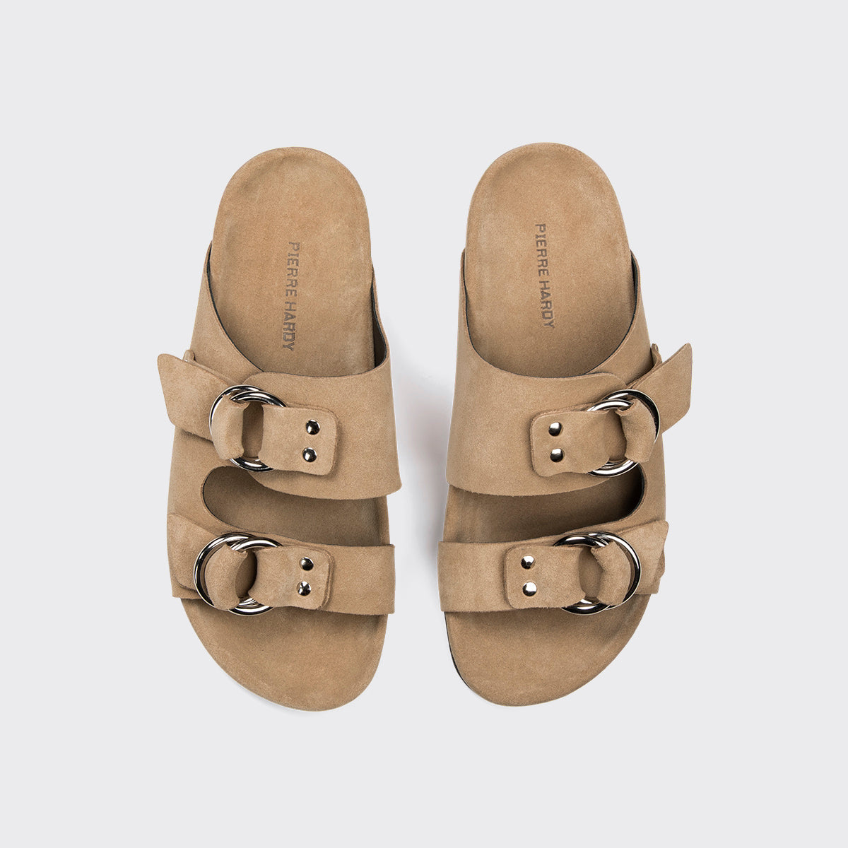 Pierre Hardy Beach Rider mule donna beige camoscio