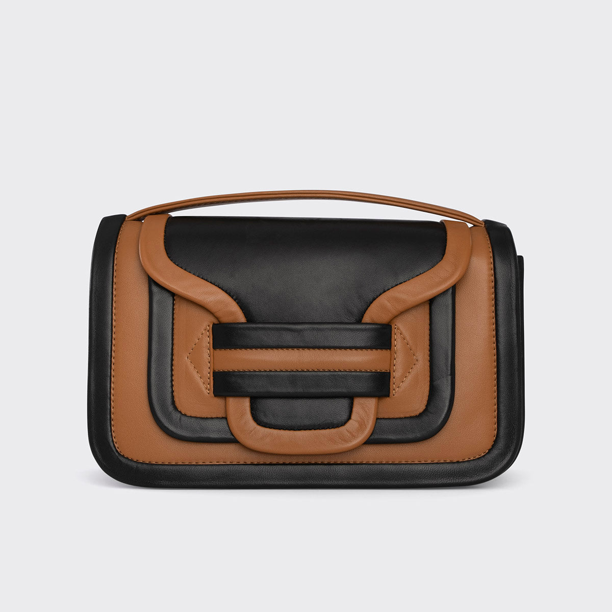 Pierre Hardy Alpha Maxi borsa a mano pelle cognac TU