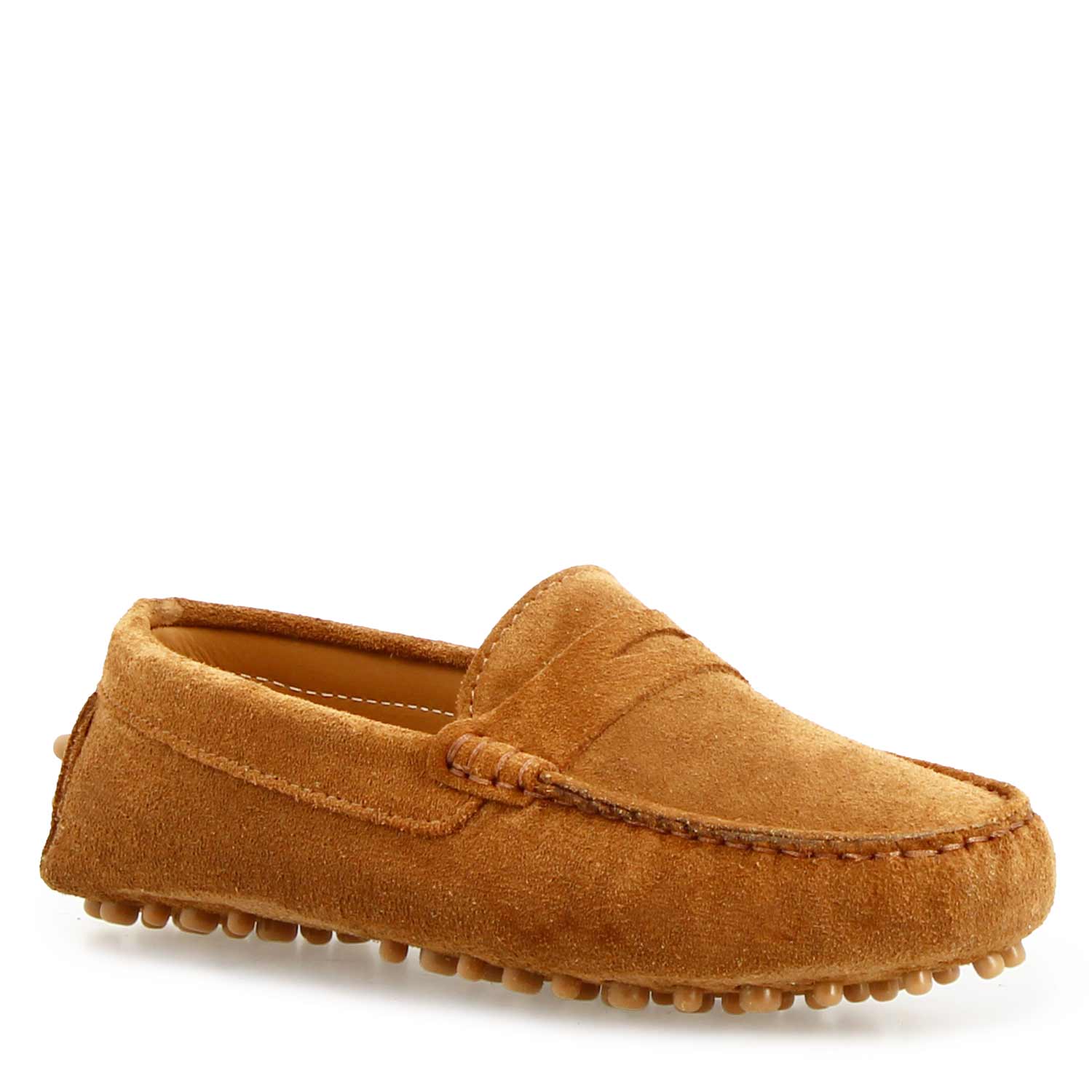 Leonardo Shoes Garda D. Mocassini Donna camoscio marrone chiaro
