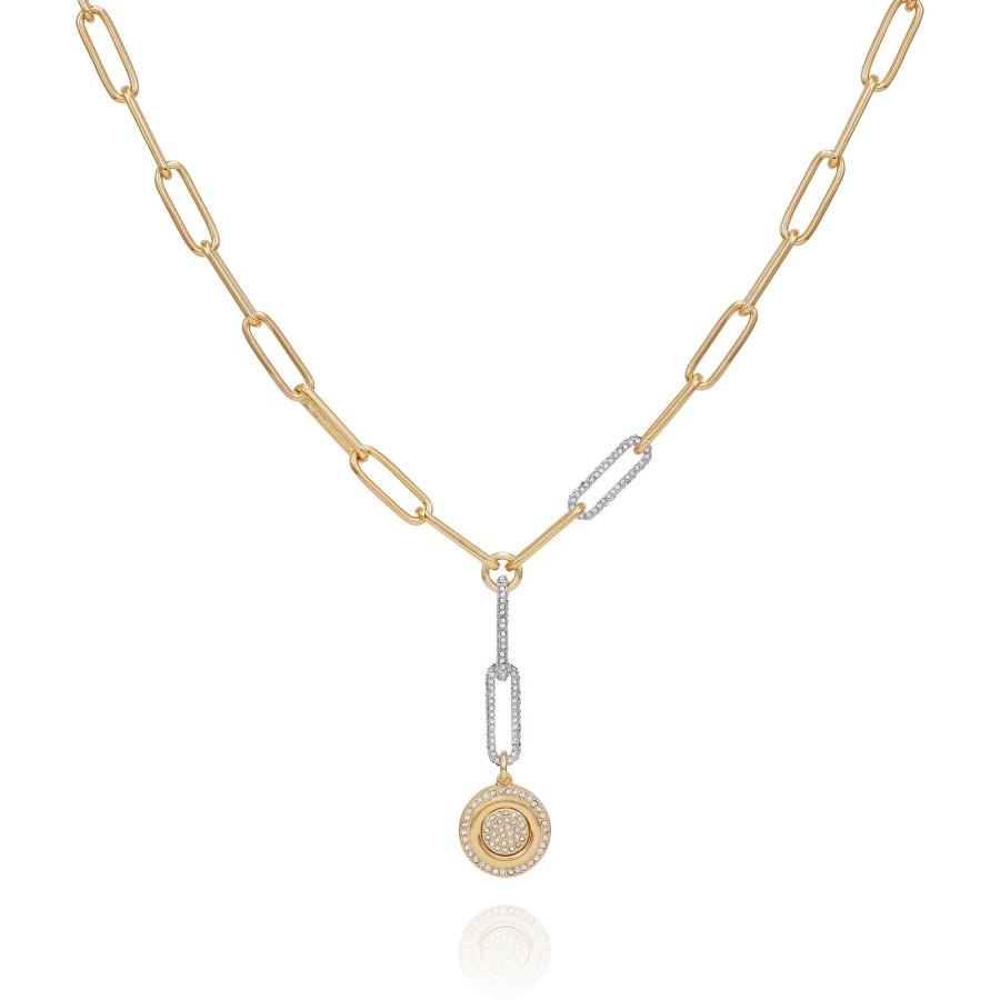 Vince Camuto Collana a Y Donna Bicolore Ciondolo Moneta