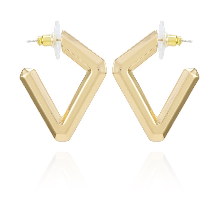 Vince Camuto orecchini cerchio oro forma diamante